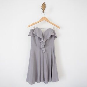 Amanda Uprichard Silk grey mini dress Size Small